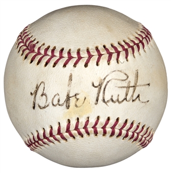 Babe Ruth Single Signed Baseball (Beckett)